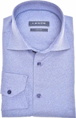 Produktbild von Ledub Businesshemd Modern Fit normale Passform blau mit Print