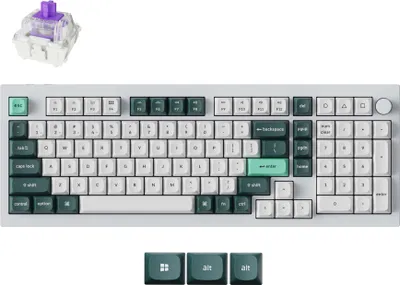 Produktbild von Keychron Q5 HE QMK/VIA Kabellose Mechanische Tastatur, QWERTY US, RGB LED, Gateron Double-Rail Magnetic Nebula Switch Q5H-P1