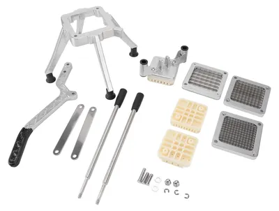 Produktbild von Gemüsezerkleinerer mit 3 Ersatzmessern - Multifunktional - Aluminiumlegierung