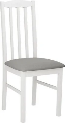 Image de Chaise de salle à manger rembourrée EDON 12 - blanc / gris