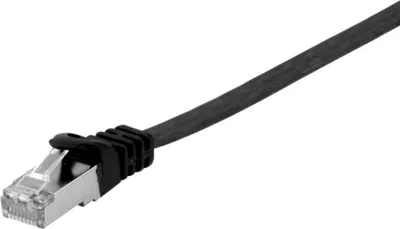 Produktbild von Equip Patchkabel Cat6A Flat U/FTP 2xRJ45 0.50m schwarz LSZH Polybeutel