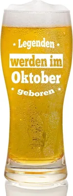 Produktbild von Bierglas Geschenk Männer Geburtstag Oktober Legendär 15oz
