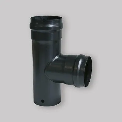 Immagine prodotto di Raccordo A Tee Nero M/F/F Per Stufe A Pellet Ø 100