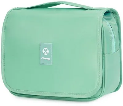 Image de Grandes trousses de toilette pour femmes - Trousses de toilette suspendues pour femmes et hommes - Trousse à maquillage - Trousse de toilette (verte)