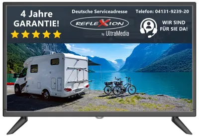 Produktbild von Reflexion LED2425, 61 cm (24"), 1920 x 1080 Pixel, Full HD, LED, DVB-C, DVB-S, DVB-T, Schwarz