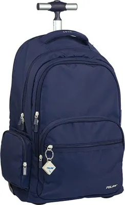 Produktbild von Milan 6 Zip Wheeled Backpack 25l 1918 Series Rucksack Mit Rollen Blau  Blau One Size