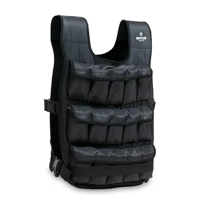 Produktbild von Matchu Sports Gewichtsweste - Einstellbares Gewicht bis zu 20kg - Trainingsweste für effektiven Muskelaufbau und Kraft – Fitnessweste - Laufweste