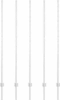 Image de vidaXL Poteaux de clôture 5 pcs argent 150 cm acier