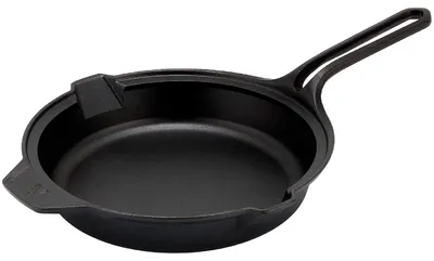 Produktbild von Victoria 36915 Gusseisenpfanne Induction 25cm für Feuer, Grill Cast Iron Skillet ohne PTFE Schwarz