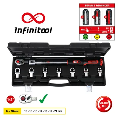Immagine prodotto di KS-Tools 516.9105 Set di chiavi a inserto INFINITOOL 14x18mm 20-200Nm, 9 pezzi