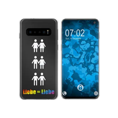 Produktbild von PhoneNatic Case kompatibel mit Samsung Galaxy S10 Silikon-Hülle pride M1