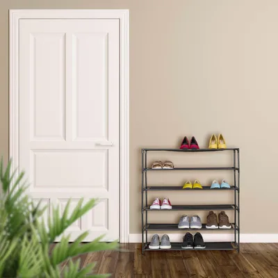 Produktbild von Schuhregal mit Stoffböden, platzsparendes Design