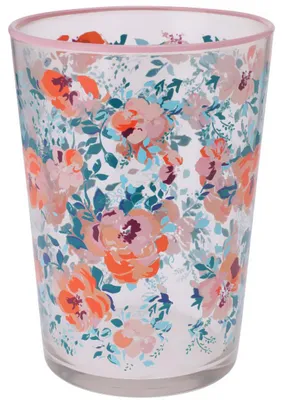 Produktbild von Großes Glas mit Blumenmuster, 510 ml