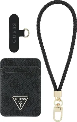 Obrázek produktu pro Sada Peněženka + poutko na ruku Guess Triangle Magsafe Černá