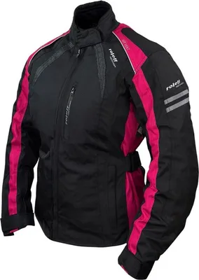 Produktbild von Roleff RO982 Damen Motorradjacke – Schwarz-Pink, wasserdicht, atmungsaktiv & mit Protektoren  Roleff Größe: XL,