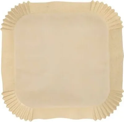 Produktbild von 100x Backpapierzuschnitte für Heißluftfritteusen Mikrowelle Backofen 20 x 20 x 4,5cm braun