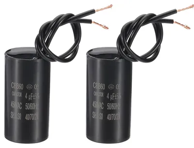 CBB60 Betriebskondensator 4 µF 450 V 2 Stück 47,6x25x47,6 mm