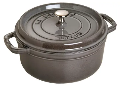 Productafbeelding van STAUB Cocotte, braadpan van gietijzer, geschikt voor alle warmtebronnen, inclusief inductie, rundvlees, 18 cm, 1,7 liter