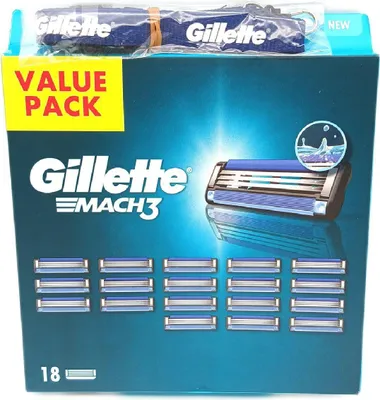 Produktbild von Gillette Rasierklingen Herrenpflege Körperpflege Mach3 18 Stück Micro Schutzhülle Saver Ersatz