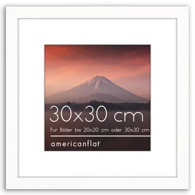 Obrázok produktu pre Rám na obrazy Americanflat, 30x30 cm, vyrobený z MDF dreva, s paspartou 20x20 cm - štvorcový