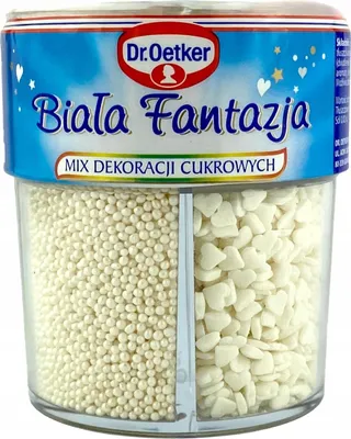 Obrázek produktu pro Dr. Oetker Bílá fantazie Mix na zdobení dortů a dezertů 73 g