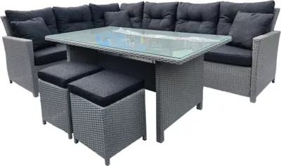 Produktbild von Gartenmöbel Lounge Set Anero PE grey inkl. Tisch