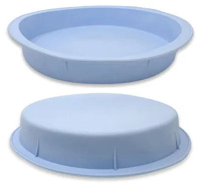 Produktbild von 2er Set Silikon runde Backformen Ø 25 cm Quiche Tarte Pizza Kuchen Form Obstkuchen Käsekuchen