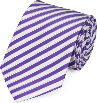 Produktbild von Fabio Farini - 1 Stück elegante Dunkelblaue Herren Schlips - Krawatten in 6cm Breit (8cm), Weiß/Violett