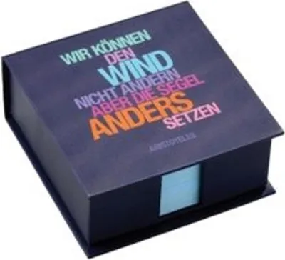 Produktbild von Zettelbox Aristoteles Wind mit 200 Notizzetteln und Magnetverschluss
