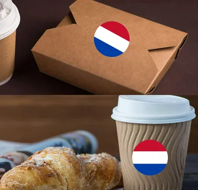 Obrázek produktu pro Samolepky s vlajkami, 500 kusů, rozměr 3,8 x 3,8 cm, na roli, vhodné pro oslavy