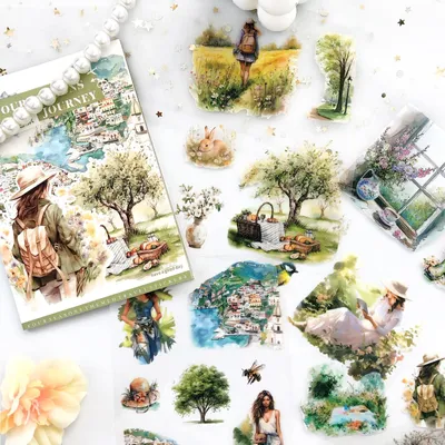 Scrapbooking-Aufkleber, 20 Blatt, Reise Serie 2, wasserdicht, matt