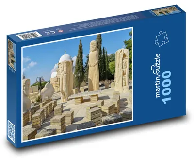 Produktbild von Puzzle 1000 Statuen in Mazotos auf Zypern - martinpuzzle
