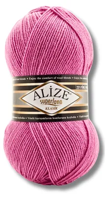 Productafbeelding van Alize 1x 100g Superlana Klasik garen, effen kleur, geschikt voor haken en breien (178)