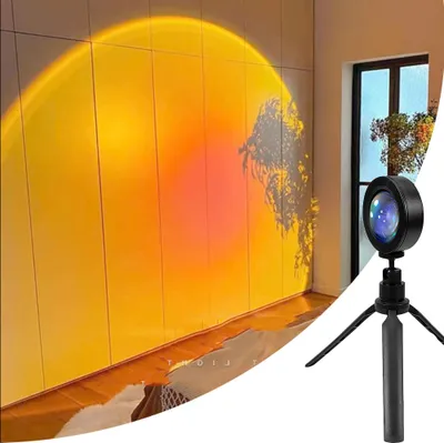 Produktbild von Lampa Zachodzącego Słońca Czerwona Lampa Projektorowa LED Zachodzącego Słońca Lampka Nocna Lampka Stołowa USB do Dekoracji Sypialni Salonu Party
