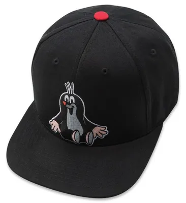 Koaa Snapback Cap Der kleine Maulwurf "Auf'm Schirm" in schwarz