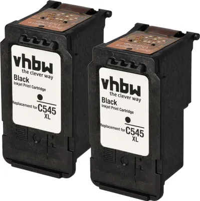 Produktbild von vhbw 2x Tintenpatronen kompatibel mit Canon Pixma MG2400, MG2450, IP-2850, IP2850, MG-2450, MG2440, IP2820 Drucker - Schwarz (Wiederaufgefüllt)