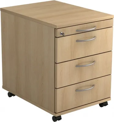 Produktbild von Büro Rollcontainer Aktencontainer Modell AC30 E= Eiche-BM = Bogengriff Metall