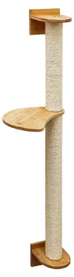 Imagen del producto de Árbol rascador de 102 cm para pared, con 1 plataforma, ideal para gatos. Fabricado en sisal y diseñado para montaje en pared