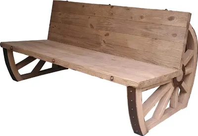 Productafbeelding van Houten tuinbank, parkbank, massieve zitbank, tuin, tuinmeubels, 3-persoons, wielen, meubels