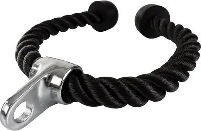 Produktbild von ScSPORTS® Trizepsseil - 85 cm, mit Drehgelenk, Gummikappen, Rutschfest, Nylon - Bizeps Seil, Trizeps Tau, Kabelzug Griffe, Pull Down, Seilzug Griff für Krafttraining, Fitness, Gym