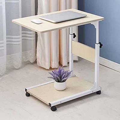 Produktbild von Famanu Beistelltisch mit Rollen - Höhenverstellbar, Modern, Weiß