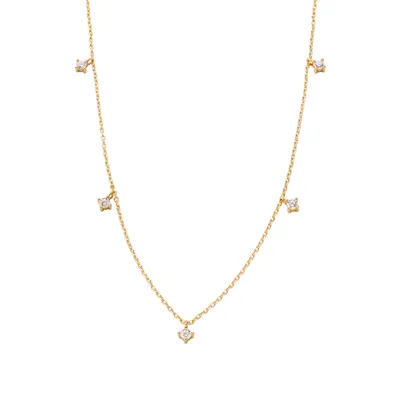 Produktbild von Xenox Halskette Damen Krappe Zirkonia Sterlingsilber Vergoldet XS2036G