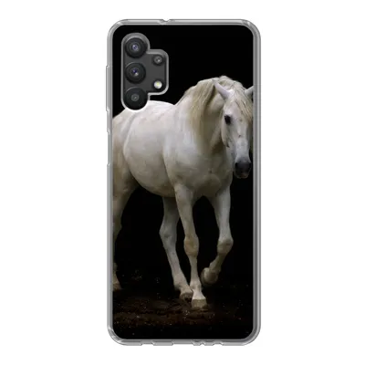 Produktbild von MuchoWow® Handyhülle Schutzhülle Hülle für Samsung Galaxy A32 5G Pferde - Nutztiere - Schwarz Silikon Softcase Handy Hülle - Softcase