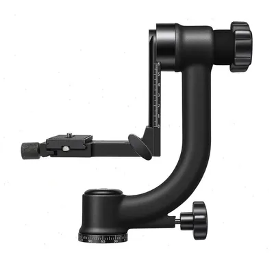 Produktbild von Kameragimbal-Adapter - Panoramakopf - Traglast 20 kg - Basis & Arm 360° Drehbar - Stativgewinde 0,635 cm - Für DSLR Stativ/Einbeinstativ - Schwarz