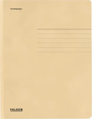 Produktbild von Falken 25x Einschlagmappe A4, Manila-RC-Karton, + 3 Klappen, Chamois, 80001449F
