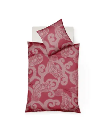 Produktbild von Fleuresse gewebte Edelflanell Bettwäsche Lech Bracknell rot 135x200 cm + 80x80 cm