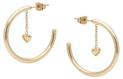 Produktbild von Creolen aus Stahl mit Kette LJ3196