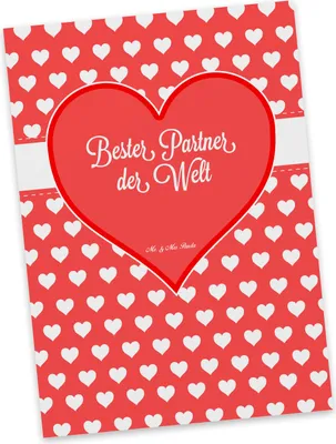 Produktbild von Mr. & Mrs. Panda Grußkarte Partner - Geschenk, Ansichtskarten, Ehefrau, Liebe, bildkarte, Postkarte, Ansichtskarte, Postkarten, Lebensgefährte, Ehepartner