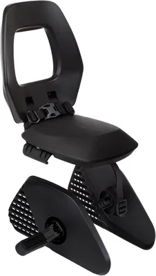 Image de Siège enfant pour vélo - Siège arrière pour bébé - Conduite à vélo en toute sécurité - Repose-pieds réglables - Jusqu'à 35 kg - Noir et gris