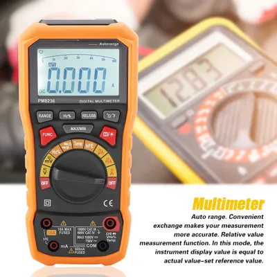 Produktbild von PEAKMETER PM8236 Multimetr cyfrowy z automatycznym zakresem pomiarowym Temperatura Pojemność Częstotliwość Test